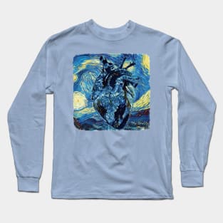 Heart Van Gogh Style Long Sleeve T-Shirt